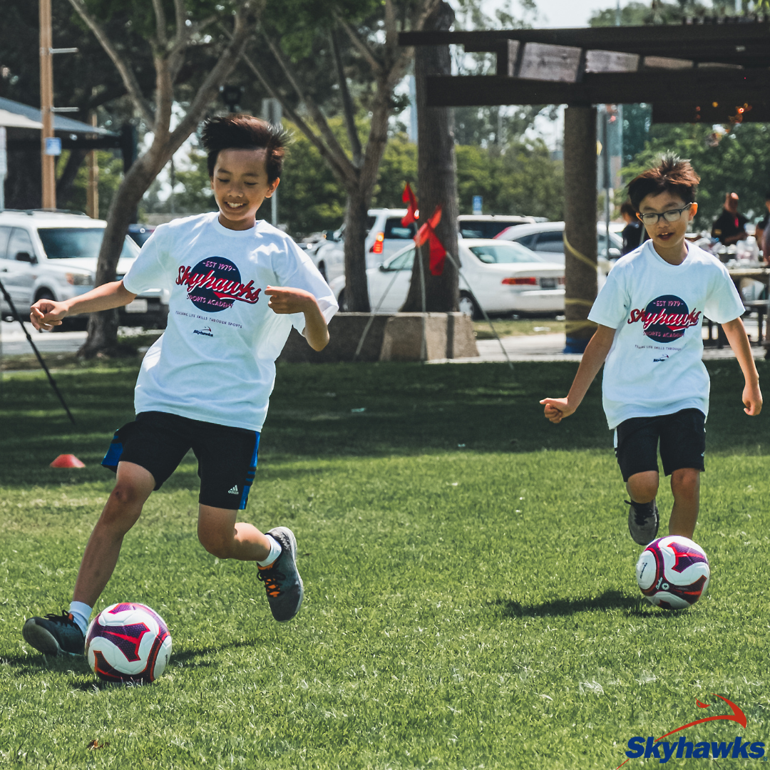 Kids playing soccer
