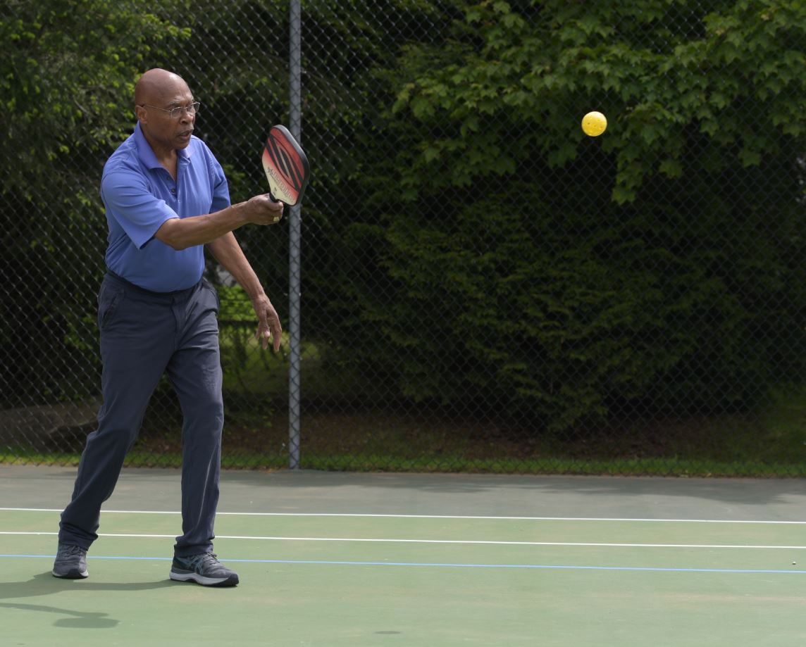 Senator Lovick Playing Pickleball