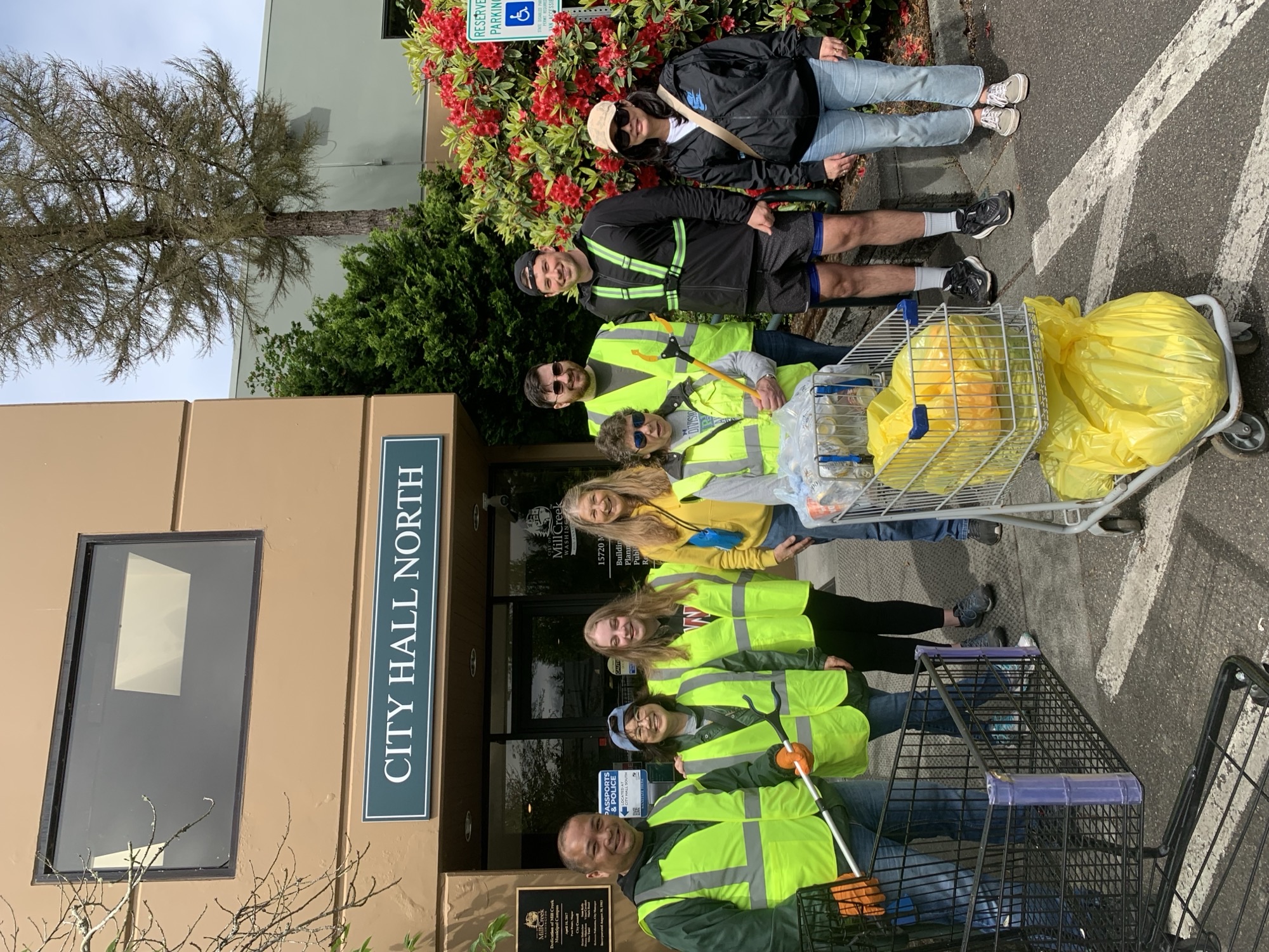 Volunteers doing Adopt-a-Street