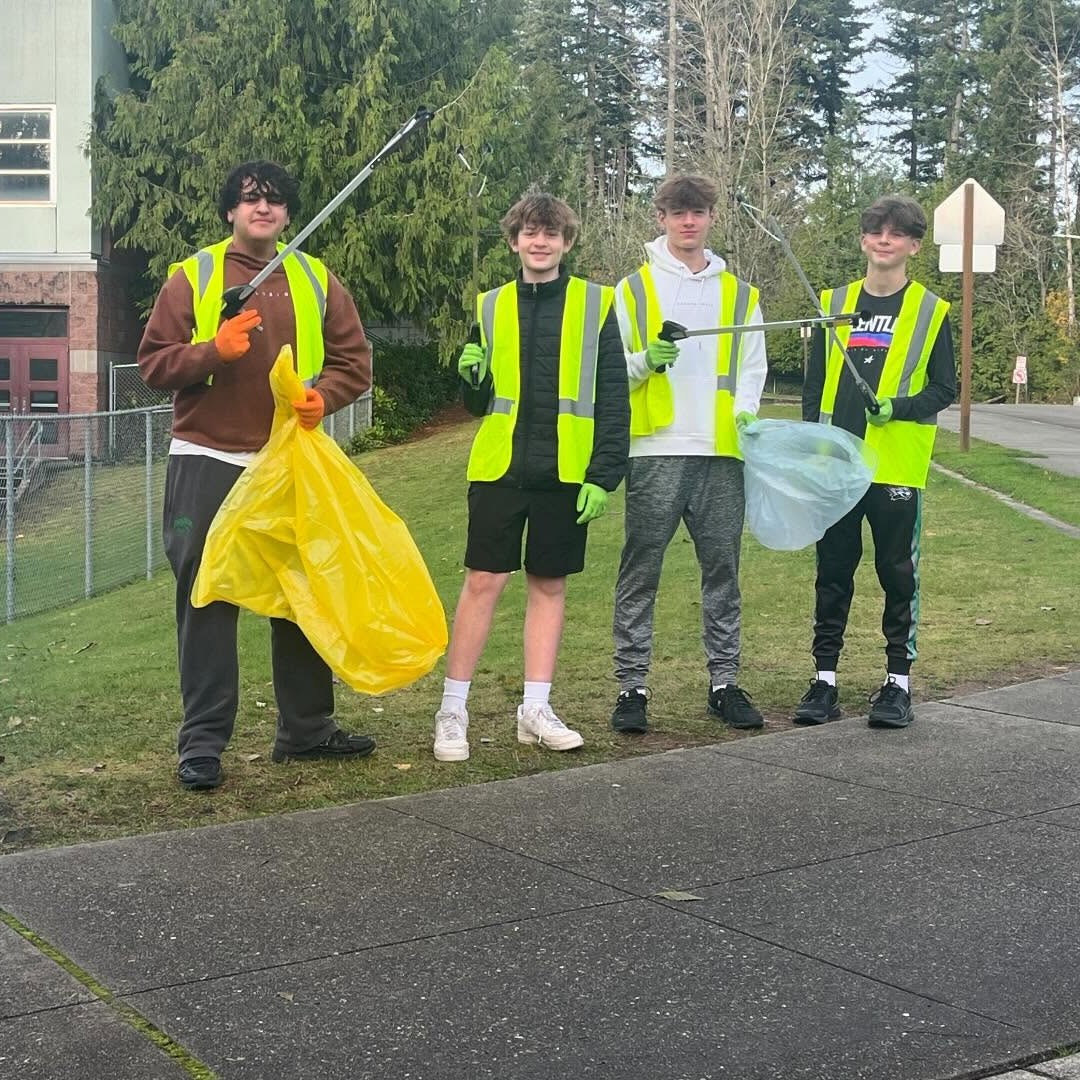 JHS Football volunteers for Adopt-a-Street
