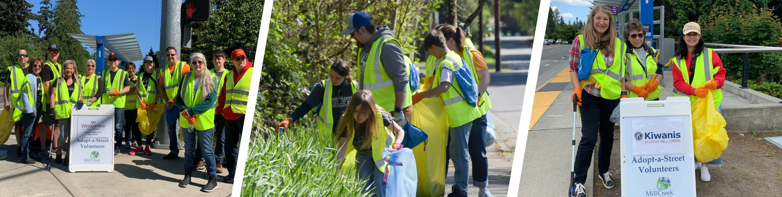 Adopt-a-Street volunteers around Mill Creek