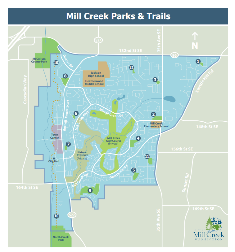 Mill Creek Park and Trail Map