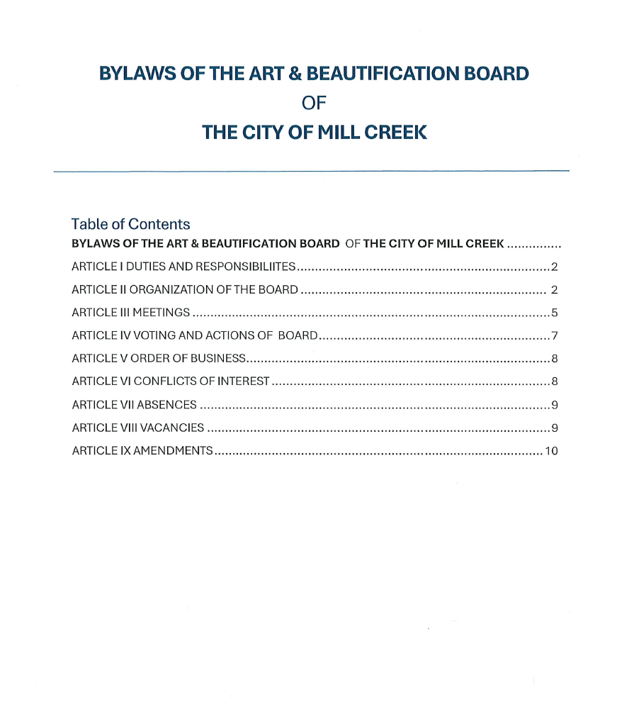 AB board bylaws preview